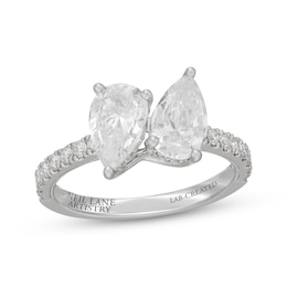 Neil Lane Artistry Pear-Shaped Lab-Grown Diamond Toi et Moi Engagement Ring 2-3/8 ct tw 14K White Gold