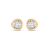 Thumbnail Image 2 of Radiant Reflections Diamond Solitaire Stud Earrings 1/2 ct tw 10K Yellow Gold (J/I3)