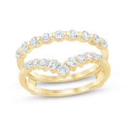 Diamond Chevron Enhancer Ring 3/4 ct tw 14K Yellow Gold