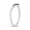 Thumbnail Image 2 of Black & White Diamond Chevron Anniversary Ring 1/4 ct tw 14K White Gold