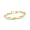 Thumbnail Image 1 of Diamond Heart & Infinity Symbol Open Fashion Ring 1/10 ct tw 10K Yellow Gold