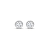 Thumbnail Image 2 of Lab-Grown Diamonds by KAY Round-Cut Bezel-Set Solitaire Stud Earrings 1 ct tw 14K White Gold (F/SI2)