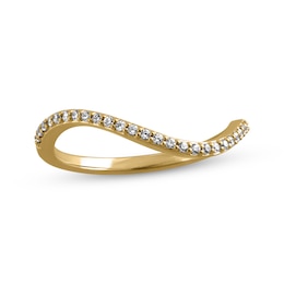 STUDIO BY KAY Diamond Wavy Ring 1/8 ct tw 24K Yellow Gold-Plated Sterling Silver