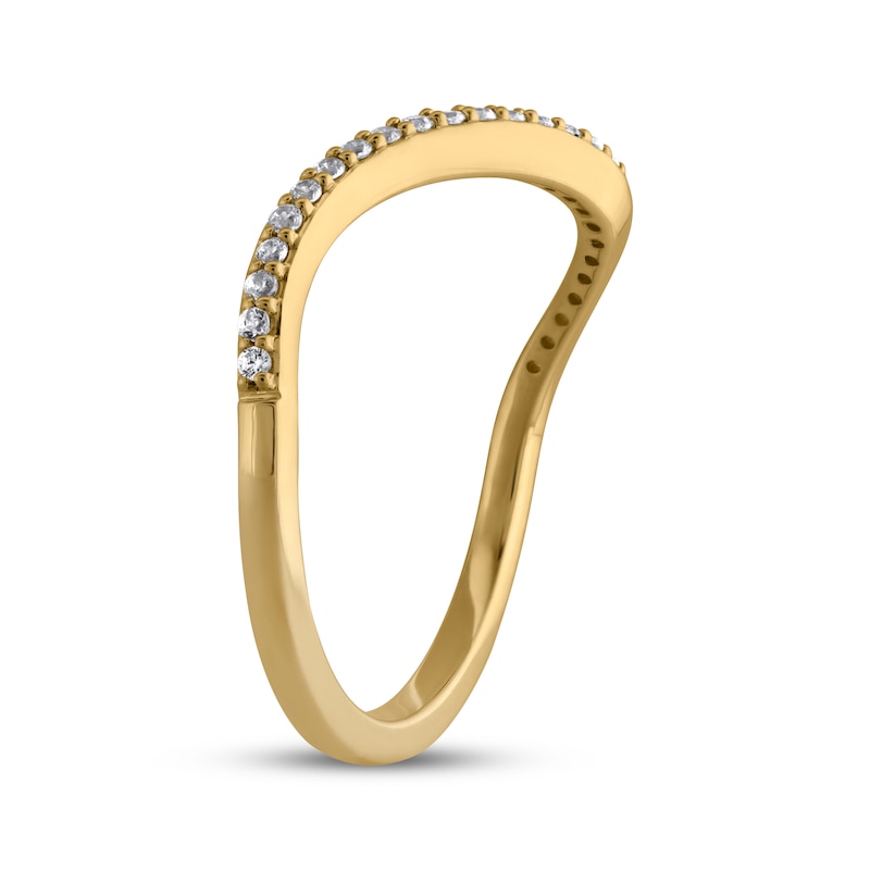 Main Image 2 of STUDIO BY KAY Diamond Wavy Ring 1/8 ct tw 24K Yellow Gold Vermeil Sterling Silver