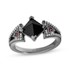 Thumbnail Image 1 of Star Wars Darth Vader Black Onyx, Garnet & Diamond Ring 1/6 ct tw Black Rhodium-Plated Sterling Silver