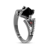 Thumbnail Image 2 of Star Wars Darth Vader Black Onyx, Garnet & Diamond Ring 1/6 ct tw Black Rhodium-Plated Sterling Silver