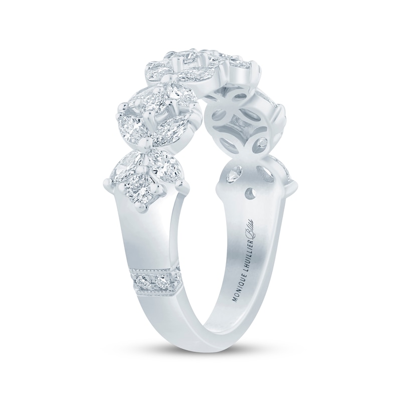 Main Image 2 of Monique Lhuillier Bliss Marquise & Round-Cut Lab-Grown Diamond Anniversary Ring 7/8 ct tw 18K White Gold