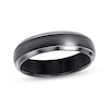 Thumbnail Image 1 of Now + Forever Men's Brushed Wedding Band Gray & Black Titanium 6mm