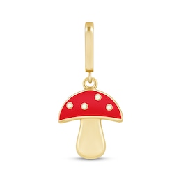 Charmed Memories Mushroom Enamel Charm 10K Yellow Gold