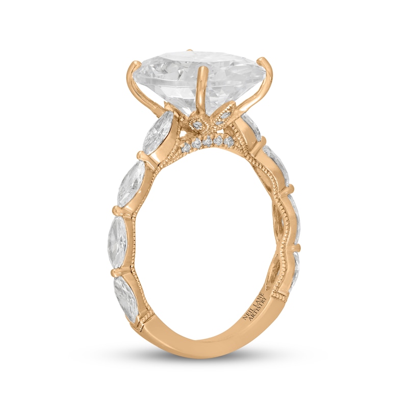 Main Image 2 of Neil Lane Artistry Oval-Cut Lab-Grown Diamond Engagement Ring 6 ct tw 14K Yellow Gold