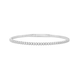 Diamond Tennis Flex Bangle Bracelet 1/2 ct tw 10K White Gold 7&quot;