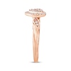 Thumbnail Image 1 of Multi-Diamond Pear-Shaped Halo Engagement Ring 1/4 ct tw 10K Rose Gold