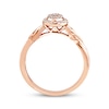 Thumbnail Image 2 of Multi-Diamond Pear-Shaped Halo Engagement Ring 1/4 ct tw 10K Rose Gold