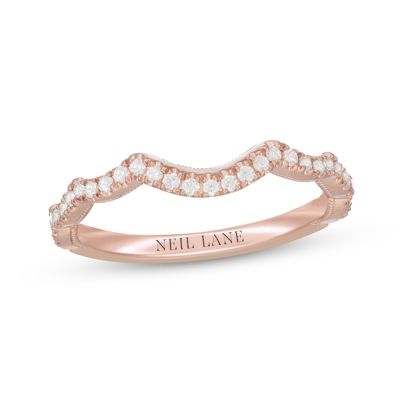 Main Image 3 of Neil Lane Diamond Scalloped Wedding Band 1/4 ct tw 14K Rose Gold