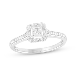 Princess-Cut Diamond Promise Ring 1/6 ct tw 10K White Gold