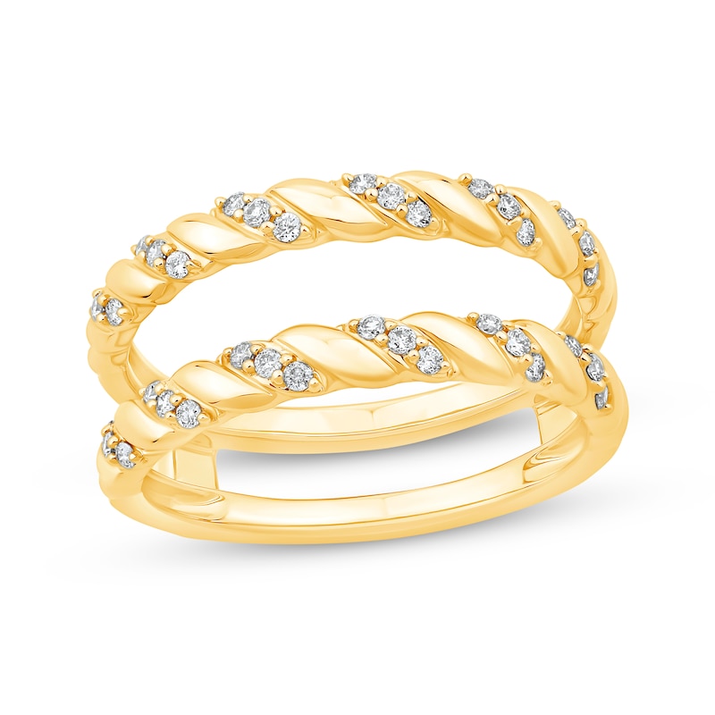 14K Yellow Gold Diamond Twist Bracelet