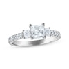 Thumbnail Image 0 of Princess-Cut Diamond Three-Stone Engagement Ring 1-1/2 ct tw 14K White Gold