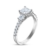 Thumbnail Image 1 of Princess-Cut Diamond Three-Stone Engagement Ring 1-1/2 ct tw 14K White Gold