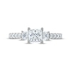 Thumbnail Image 2 of Princess-Cut Diamond Three-Stone Engagement Ring 1-1/2 ct tw 14K White Gold