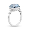 Thumbnail Image 2 of Cushion-Cut Sky Blue Topaz & Enamel Ring Sterling Silver