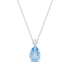 Thumbnail Image 0 of Pear-Shaped Swiss Blue Topaz Necklace 1/20 ct tw 10K White Gold 18"