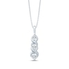 Thumbnail Image 1 of Three-Stone Diamond Necklace 3/4 ct tw 10K White Gold 18&quot;