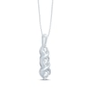 Thumbnail Image 2 of Three-Stone Diamond Necklace 3/4 ct tw 10K White Gold 18&quot;