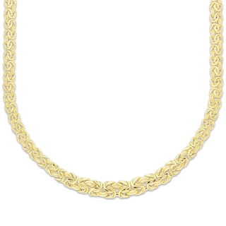 9ct Yellow Gold Ladies' POW Hollow Necklet 18″ – Karma Jewellery