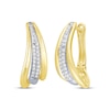 Thumbnail Image 1 of Diamond Split Hoop Earrings 1/4 ct tw 10K Two-Tone Gold