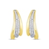 Thumbnail Image 2 of Diamond Split Hoop Earrings 1/4 ct tw 10K Two-Tone Gold