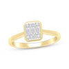 Thumbnail Image 0 of Baguette & Round-Cut Multi-Diamond Bezel-Look Promise Ring 1/5 ct tw 10K Yellow Gold