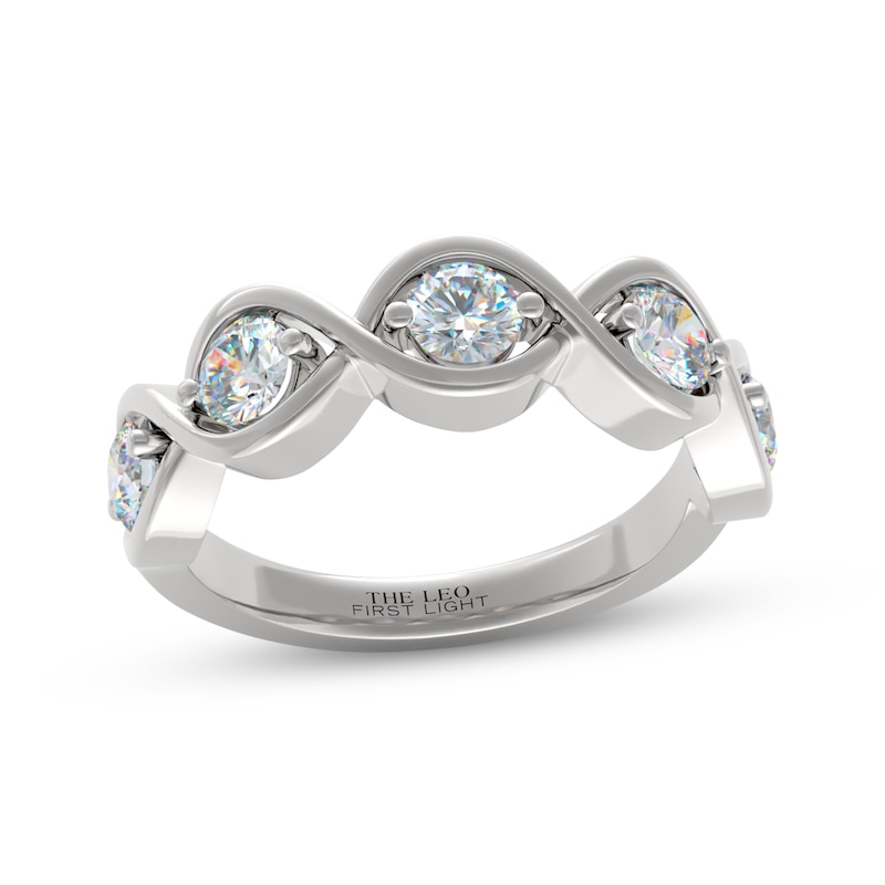 Main Image 1 of THE LEO First Light Diamond Five-Stone Anniversary Ring 1 ct tw 14K White Gold