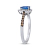 Thumbnail Image 2 of Le Vian Pear-Shaped Blue Sapphire Ring 1/4 ct tw Diamonds 14K Vanilla Gold