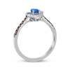 Thumbnail Image 3 of Le Vian Pear-Shaped Blue Sapphire Ring 1/4 ct tw Diamonds 14K Vanilla Gold