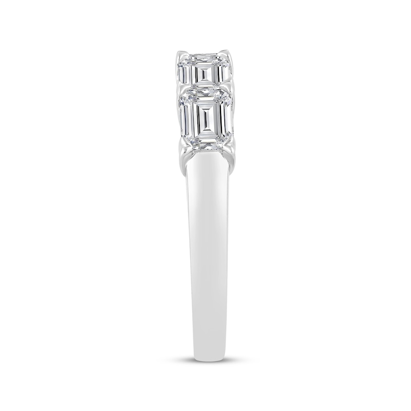 Main Image 2 of Lab-Grown Diamonds by KAY Emerald-Cut Anniversary Ring 2 ct tw 14K White Gold