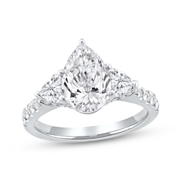 Lab-Created Diamonds by KAY Pear-Shaped Engagement Ring 3 ct tw 14K White Gold