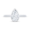 Thumbnail Image 2 of Lab-Grown Diamonds by KAY Pear-Shaped Bezel-Set Engagement Ring 2-1/5 ct tw 14K White Gold