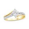 Thumbnail Image 1 of Threads of Love Princess-Cut Lab-Grown Diamond Engagement Ring 1-1/4 ct tw 14K Two-Tone Gold