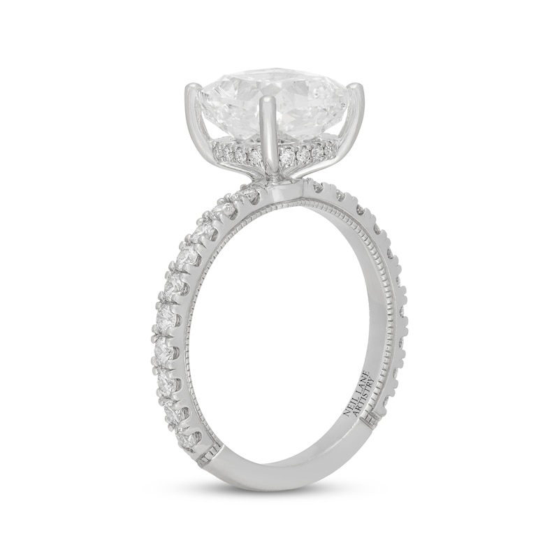 Main Image 2 of Neil Lane Artistry Cushion-Cut Lab-Grown Diamond Engagement Ring 4-5/8 ct tw 14K White Gold