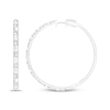 Thumbnail Image 1 of Lab-Grown Diamonds by KAY Baguette & Round-Cut Hoop Earrings 3 ct tw 10K White Gold