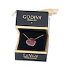 Thumbnail Image 3 of Godiva x Le Vian Ruby Heart Necklace 1/6 ct tw Diamonds 14K Honey Gold 19&quot;