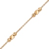 Thumbnail Image 1 of Italian Brilliance Round & Cube Bead Station Bracelet 14K Yellow Gold 8"