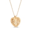 Thumbnail Image 2 of Italian Brilliance Heart Puff Necklace 14K Yellow Gold 18&quot;