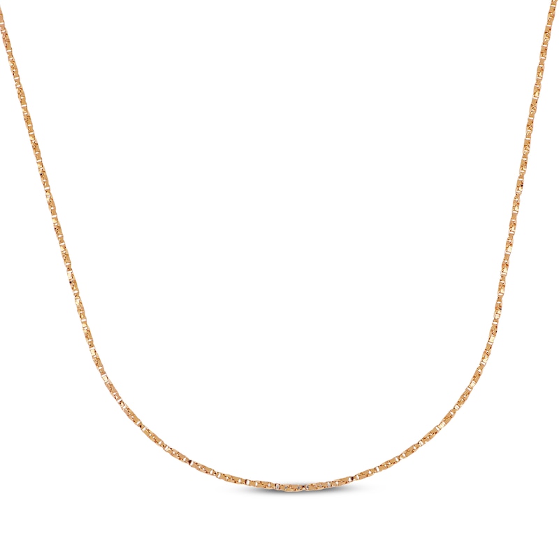 Main Image 1 of Solid Twist Box Chain 1.1mm 14K Rose Gold 18&quot;