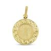 Thumbnail Image 1 of Virgin Mary Greek Key Border Medallion Charm 14K Yellow Gold