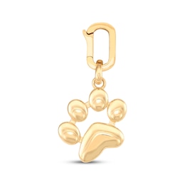 Charmed Memories Paw Print Charm 10K Yellow Gold