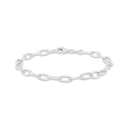 Charmed Memories Paperclip Chain Bracelet 4.3mm Solid Sterling Silver 7.5&quot;