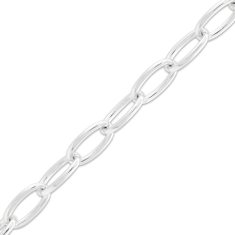 Charmed Memories Solid Paperclip Chain Bracelet 4.3mm Sterling Silver 7.5"