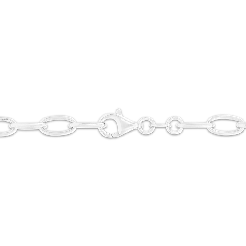 Charmed Memories Solid Paperclip Chain Bracelet 4.3mm Sterling Silver 7.5"