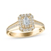 Thumbnail Image 0 of Emerald-Cut Diamond Double Halo Engagement Ring 5/8 ct tw 14K Yellow Gold